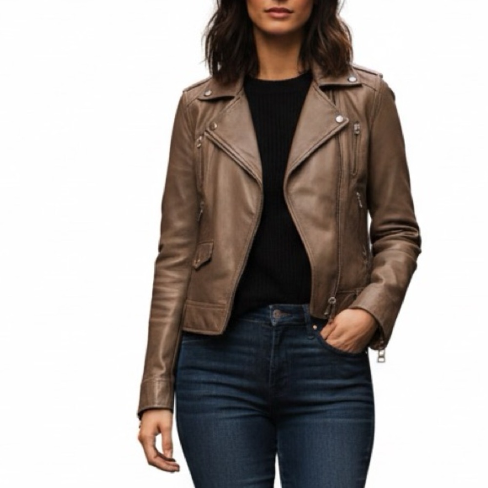 Burberry blue label leather jacket XS